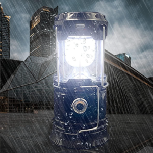Collapsible Portable LED Camping Lantern Solar Rechargeable Waterproof Flashlight Emergency Light for Outdoor Camping Hiking and Power Outages 4 Pack