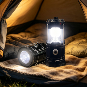 Collapsible Portable LED Camping Lantern Solar USB Rechargeable Flashlight Waterproof Emergency Light for Outdoor and Home Use 2 Pack
