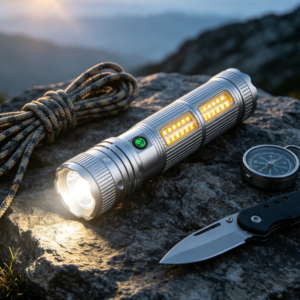 High Brightness Rechargeable Flashlight Multi Mode LED Outdoor Light USB Charging Portable Emergency Lamp for Camping Car and Home