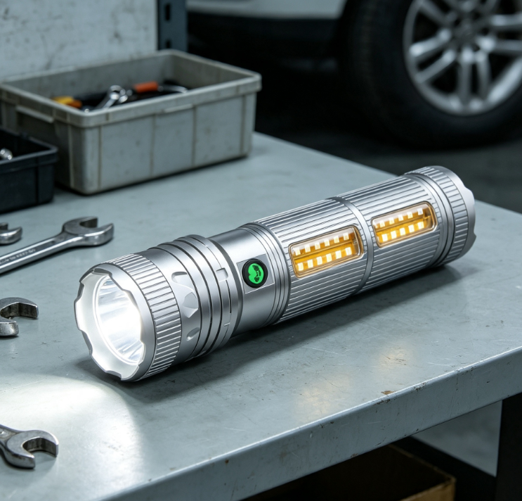High Brightness Rechargeable Flashlight Multi Mode LED Outdoor Light USB Charging Portable Emergency Lamp for Camping Car and Home - Image 2