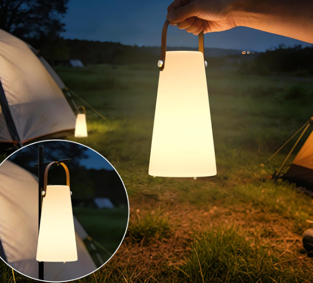Rechargeable Outdoor Table Lamp Portable LED Lantern Waterproof Wireless Light with Colorful Lighting Modes for Patio Balcony and Camping 2 Pack - Image 2