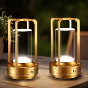 Solar Outdoor Lantern Waterproof Decorative Table Lamp Portable LED Light for Patio Garden Porch Deck and Camping