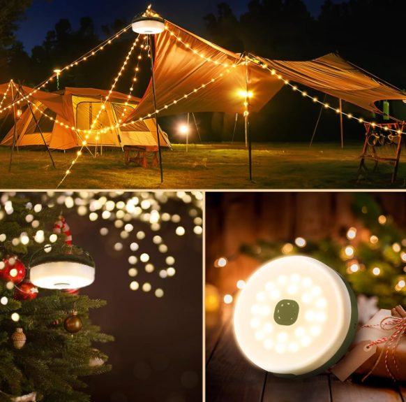 Retractable Rechargeable LED Fairy String Lights Portable Hanging Outdoor Lamp with Multiple Modes for Tent Patio Garden and Camping - Image 2