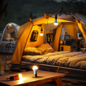 RGB Multi Mode Rechargeable Camping Lantern Portable LED Tent Hanging Light Outdoor Emergency Lamp with Clip Hook 2 Pack