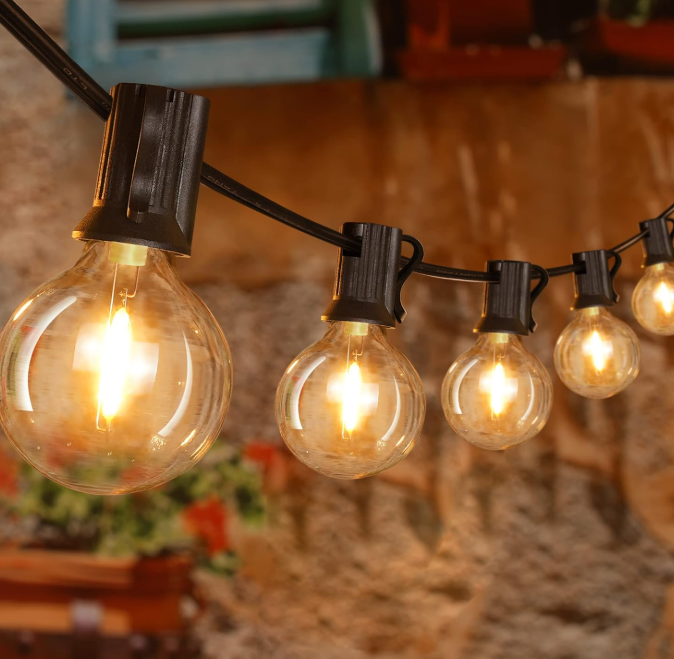 Rechargeable LED Camping String Lights Portable Hanging Fairy Lights with Multiple Lighting Modes for Christmas Patio Party and Outdoor Camping