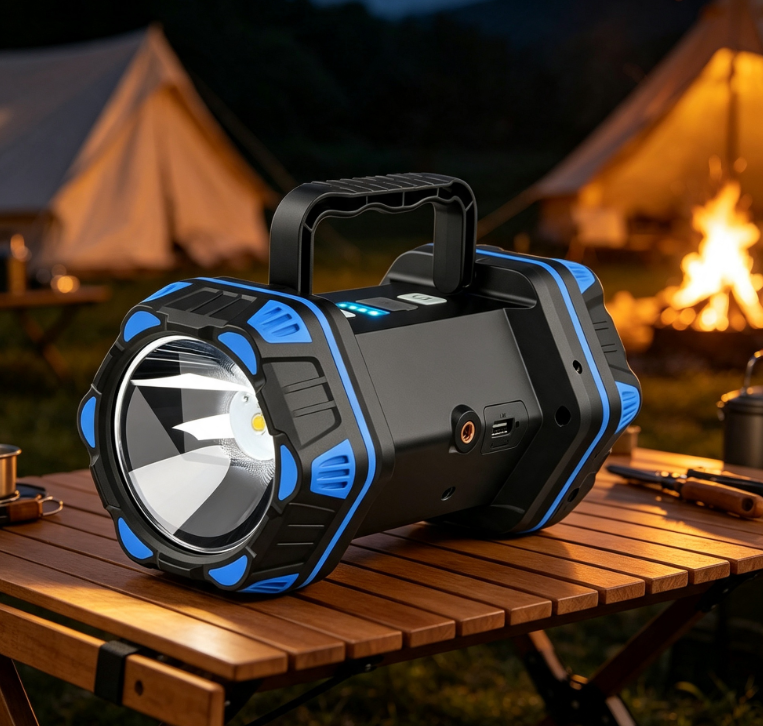 High Brightness Rechargeable LED Camping Lantern Multi Function Outdoor Flashlight Portable Emergency Light for Camping Hiking and Power Outages