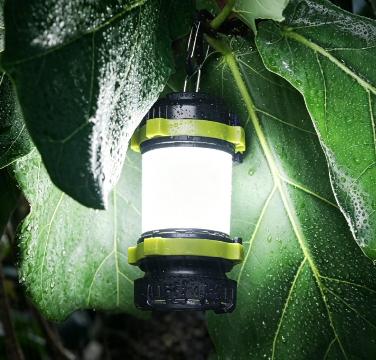 Rechargeable LED Camping Lantern Portable Waterproof Flashlight with Multiple Lighting Modes USB Charging Emergency Outdoor Light 2 Pack